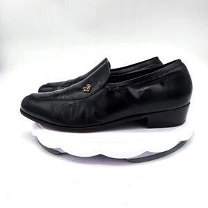 The Florsheim Shoe Men's 7.5 D Black Leather Loafers Slip-On Designer Collection
